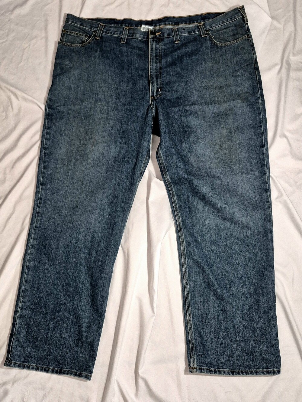 Carhartt Holter Relaxed Fit Straight Leg Jeans Blue 50x32 IRR Utility Workwear
